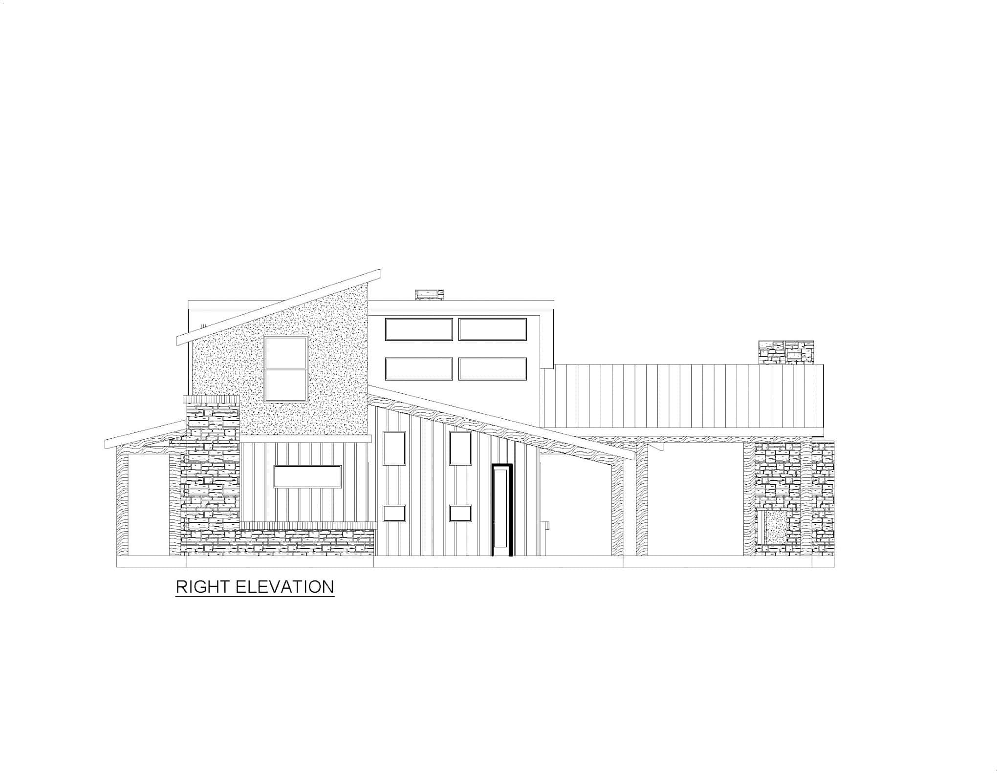 Home Plan Right Elevation of this 3-Bedroom,1804 Sq Ft Plan -195-1318
