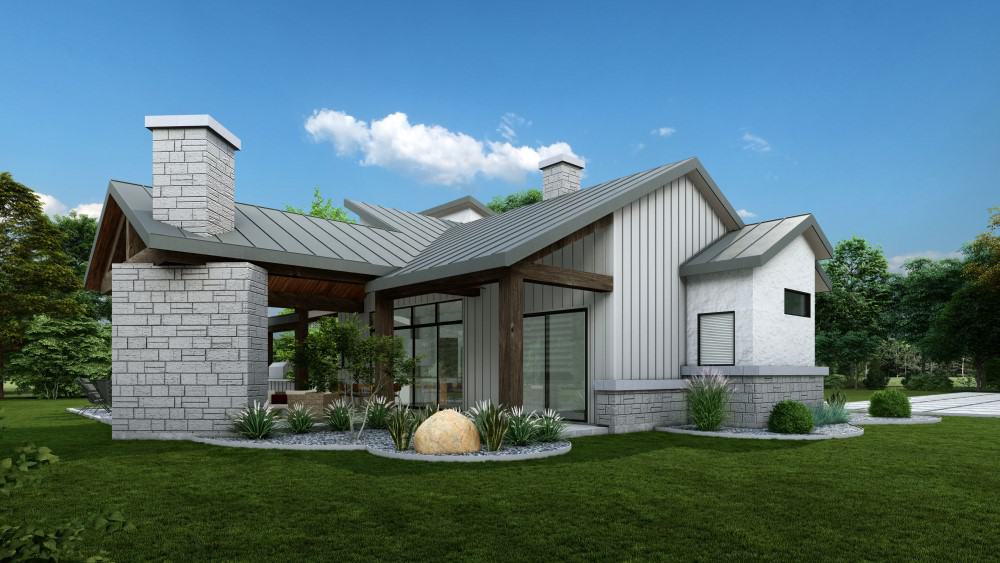 Rear View of this 3-Bedroom,1804 Sq Ft Plan -195-1318