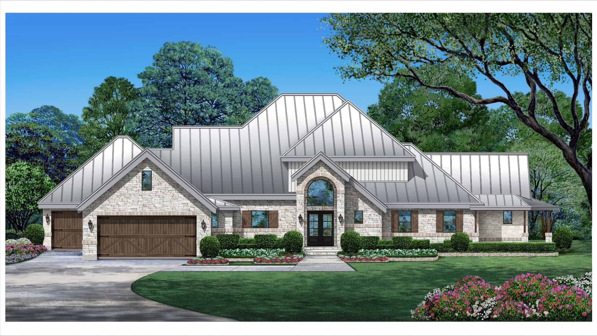 Front View of this 3-Bedroom,3706 Sq Ft Plan -195-1319