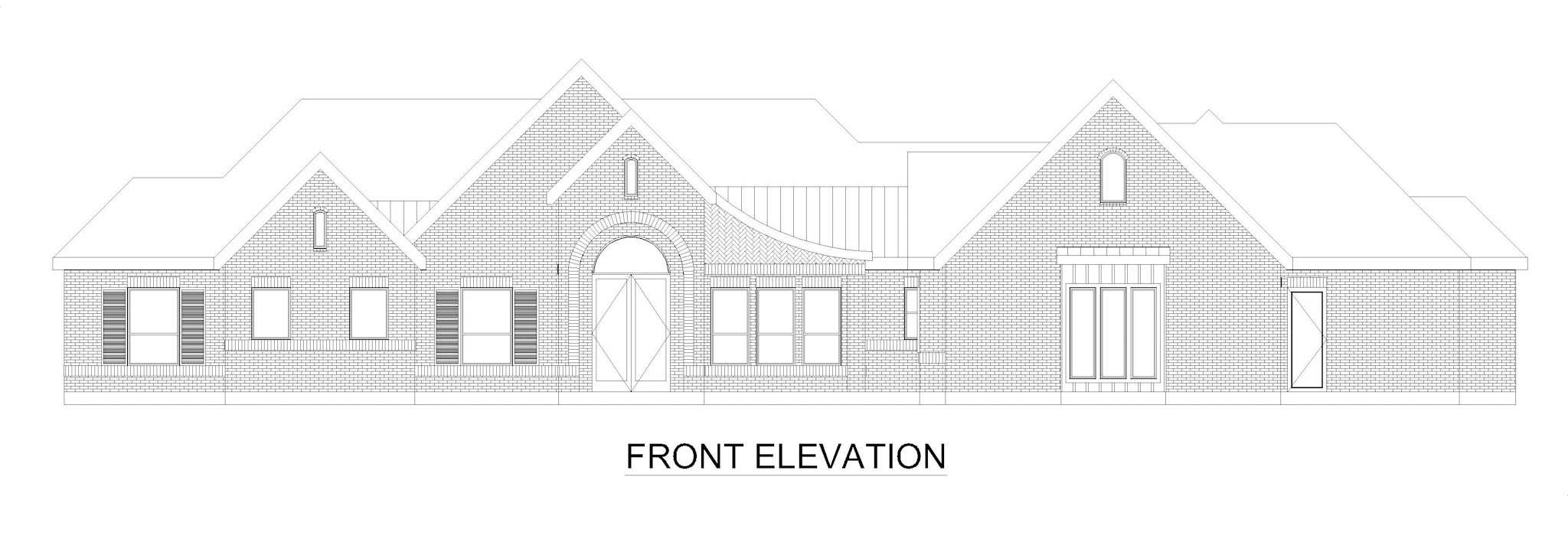 Home Plan Front Elevation of this 4-Bedroom,3835 Sq Ft Plan -195-1320