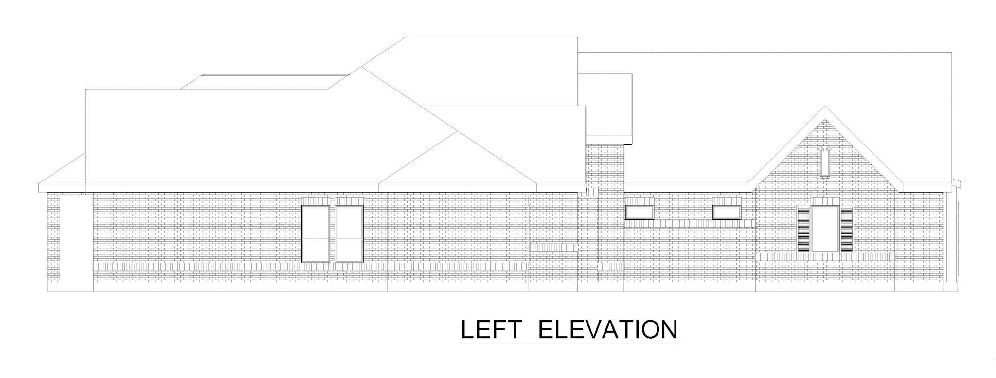 Home Plan Left Elevation of this 4-Bedroom,3835 Sq Ft Plan -195-1320