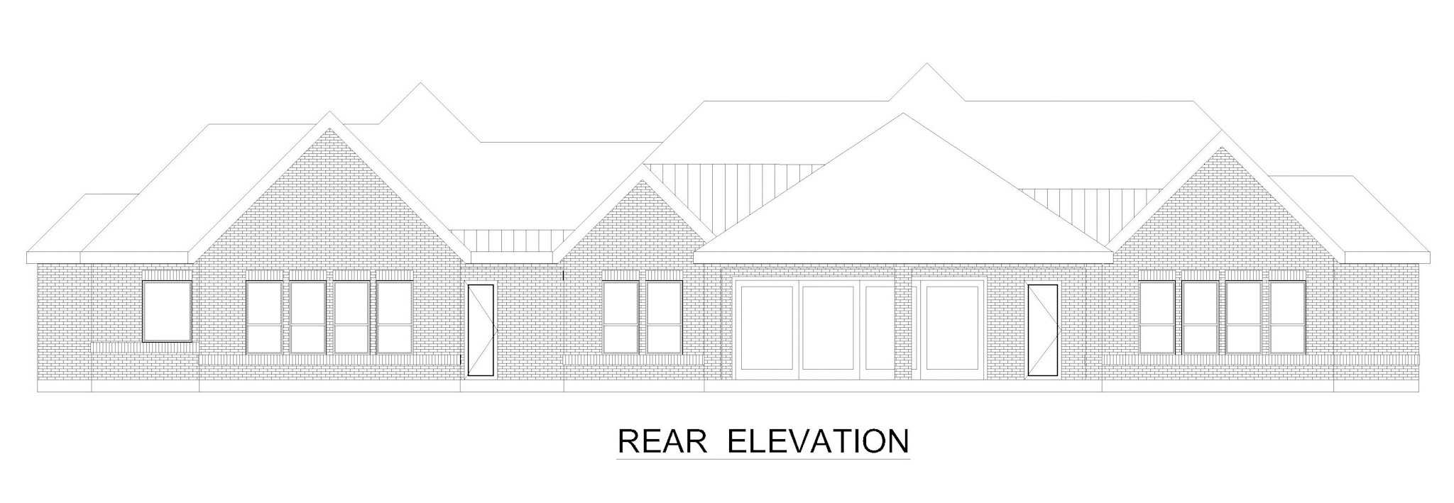Home Plan Rear Elevation of this 4-Bedroom,3835 Sq Ft Plan -195-1320