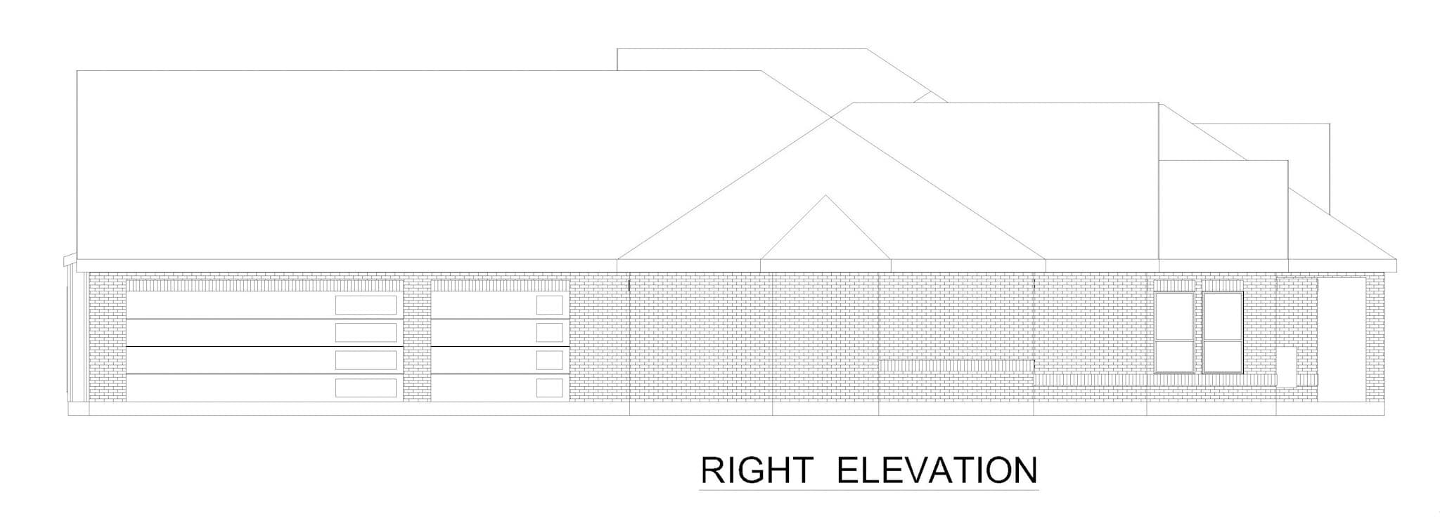 Home Plan Right Elevation of this 4-Bedroom,3835 Sq Ft Plan -195-1320