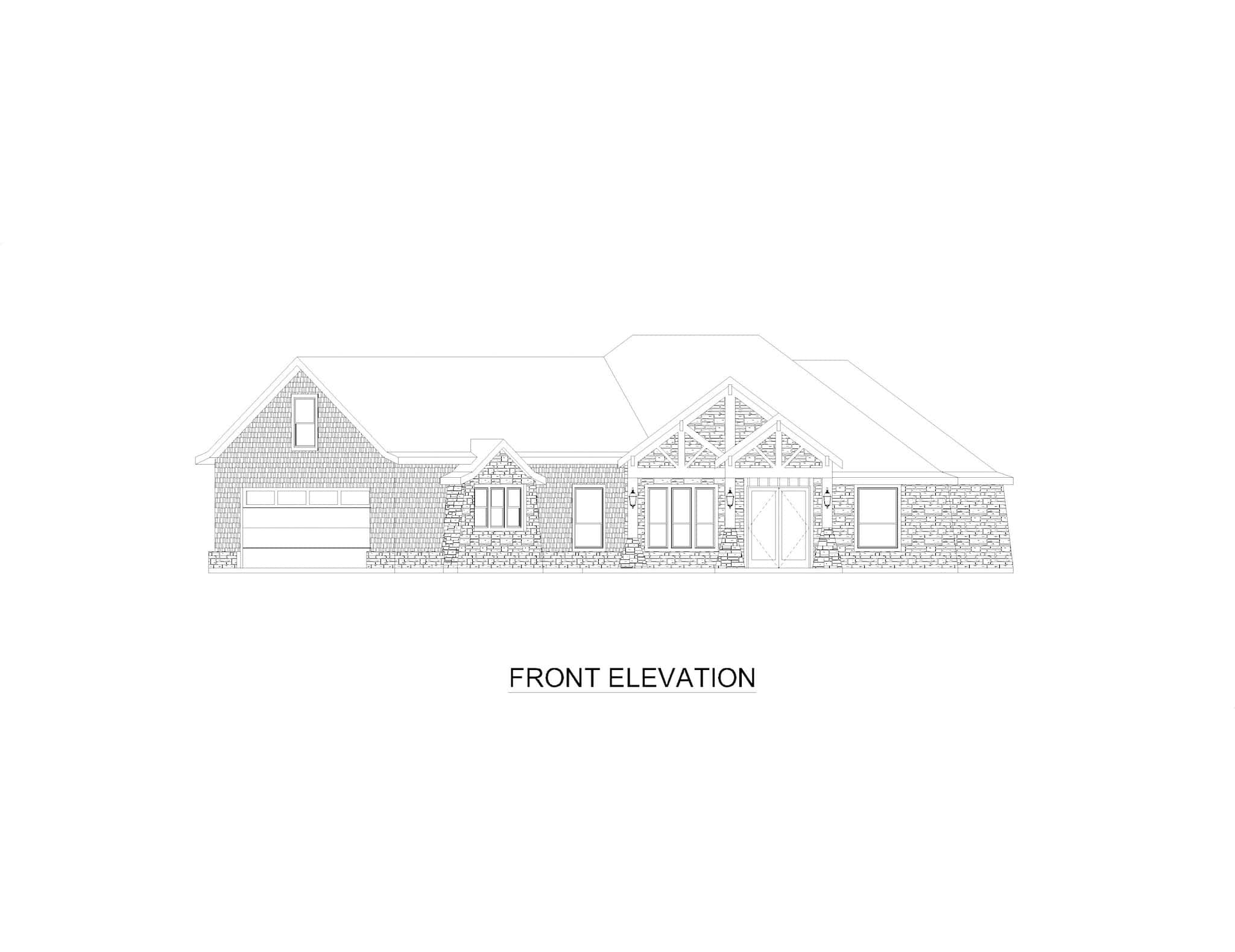Home Plan Front Elevation of this 3-Bedroom,3494 Sq Ft Plan -195-1321