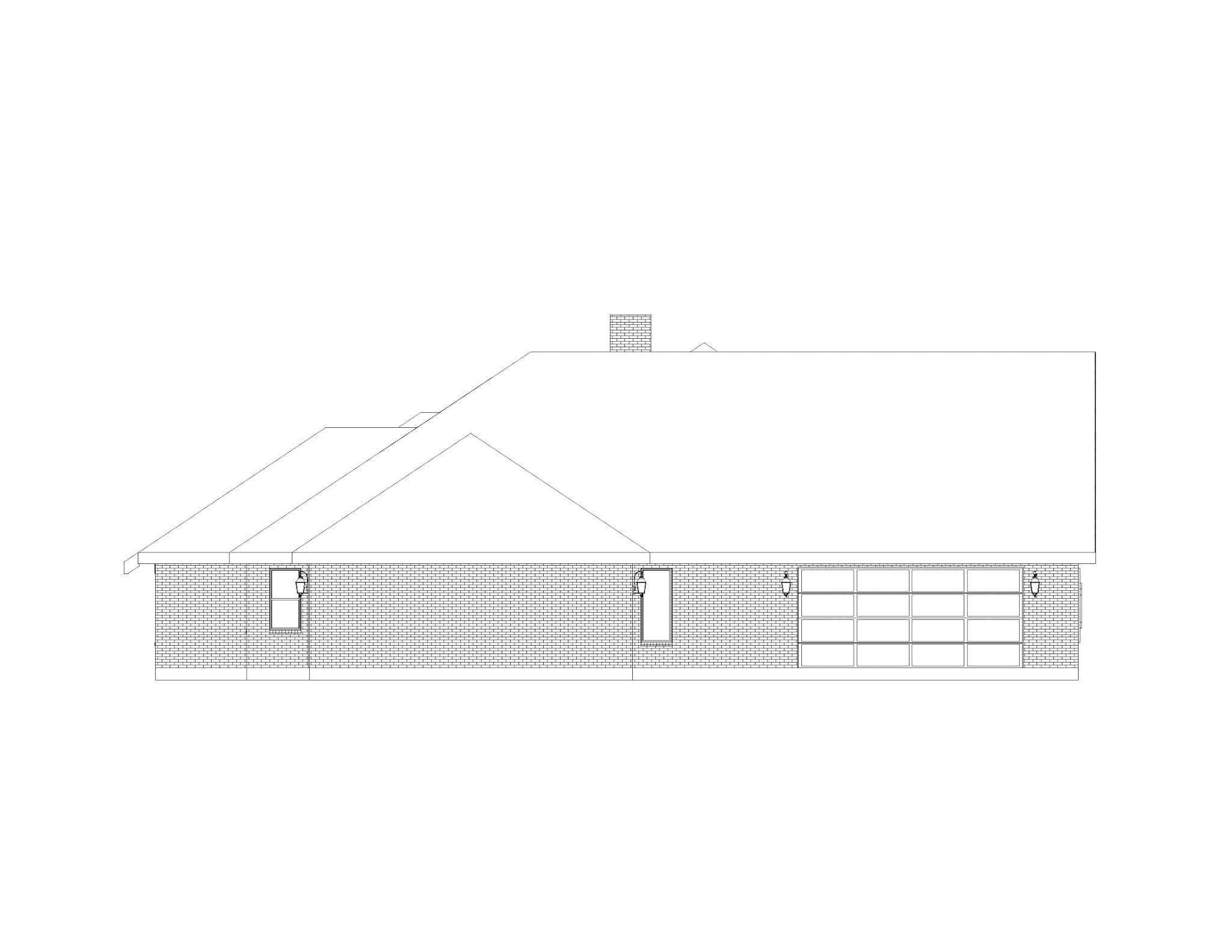 Home Plan Left Elevation of this 4-Bedroom,4041 Sq Ft Plan -195-1323