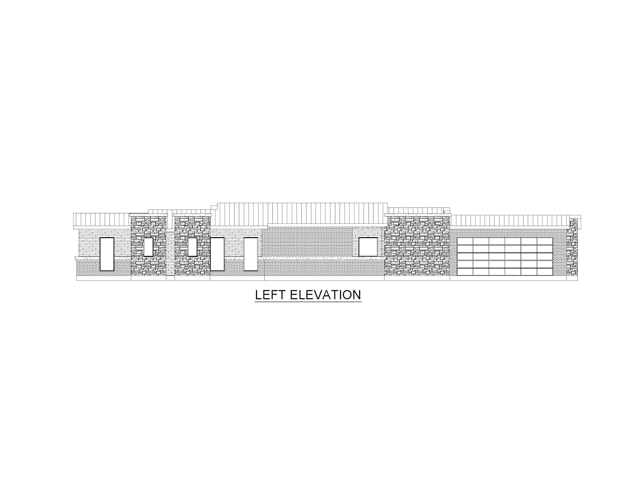 Home Plan Left Elevation of this 4-Bedroom,2799 Sq Ft Plan -195-1325
