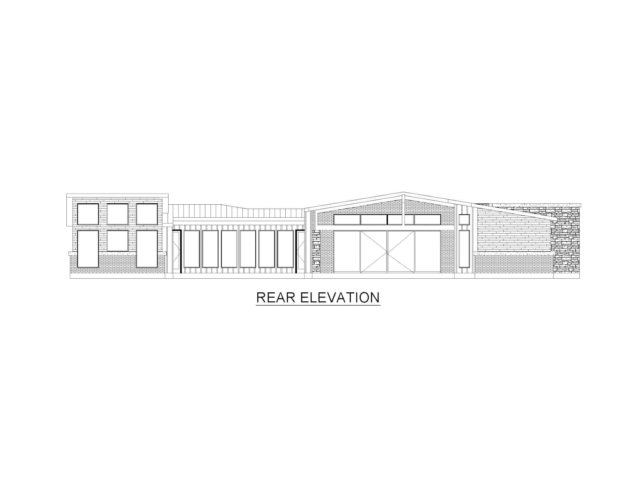 Home Plan Rear Elevation of this 4-Bedroom,2799 Sq Ft Plan -195-1325