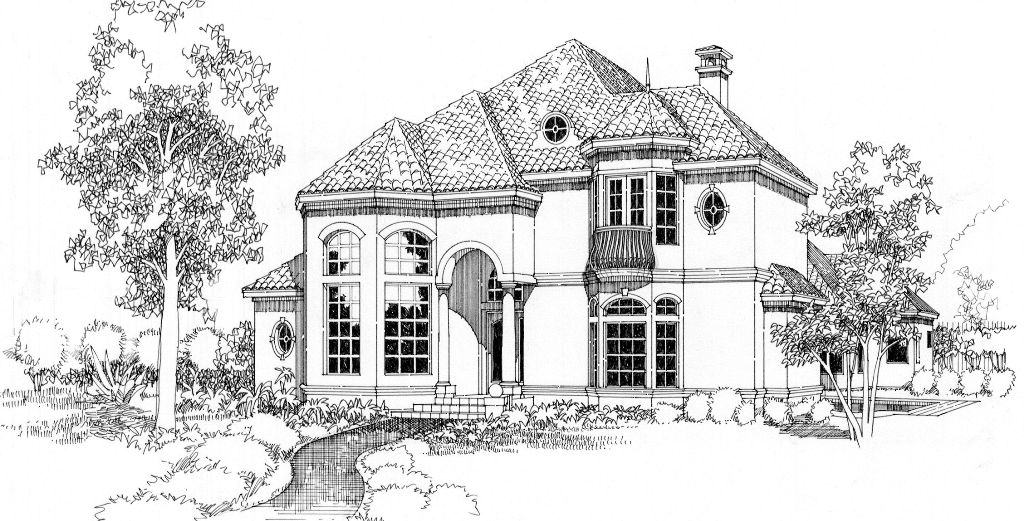 Front View of this 3-Bedroom,3943 Sq Ft Plan -195-1327