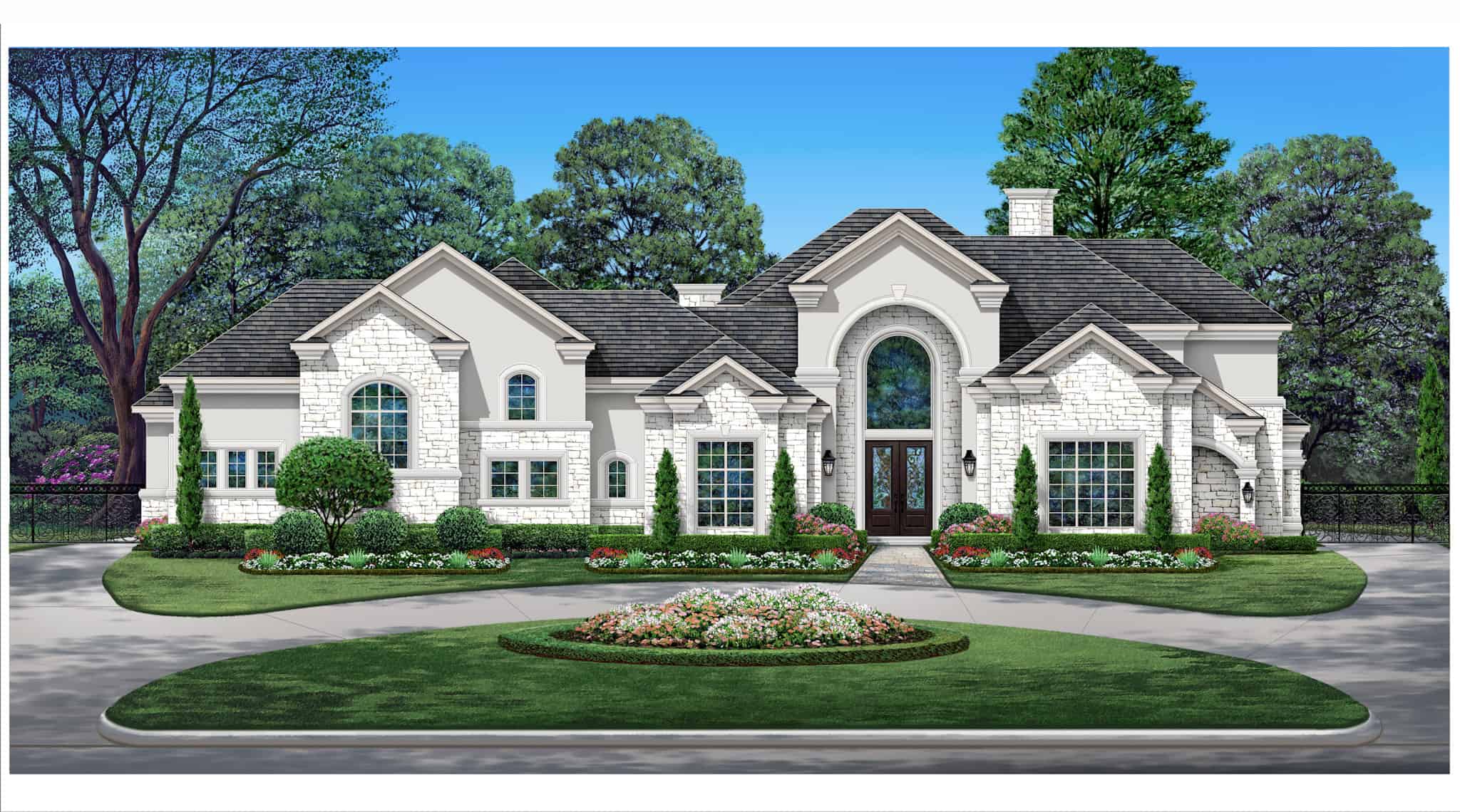 Front elevation of Traditional home (ThePlanCollection: House Plan #195-1331)