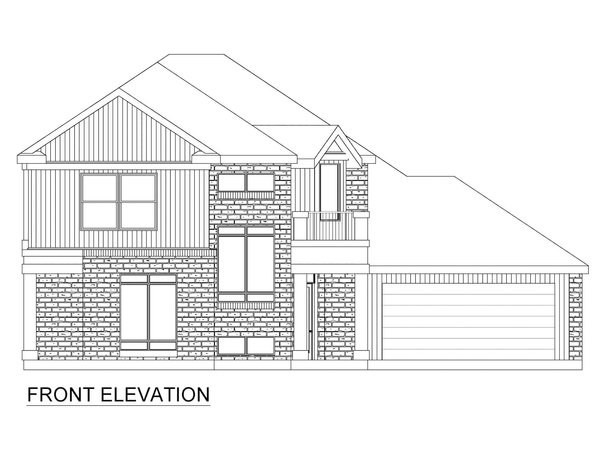 Home Plan Front Elevation of this 3-Bedroom,2496 Sq Ft Plan -195-1333