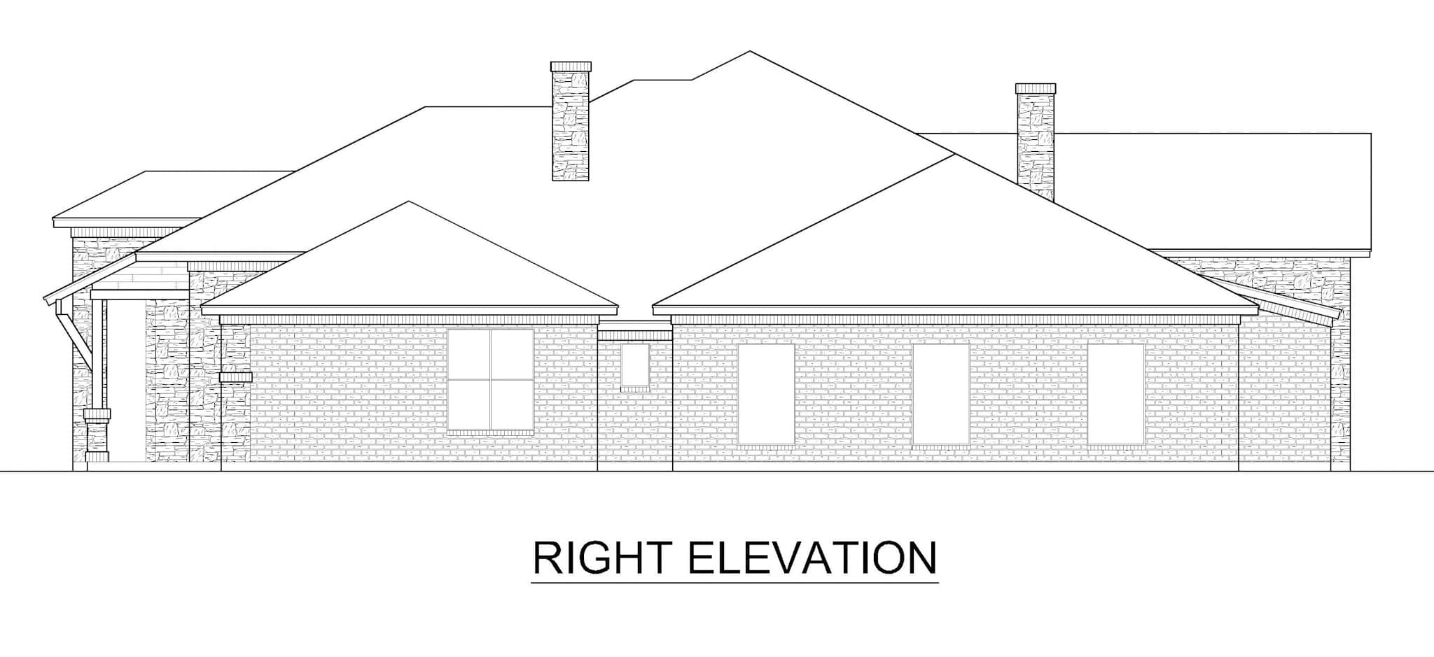 Home Plan Right Elevation of this 4-Bedroom,5273 Sq Ft Plan -195-1334