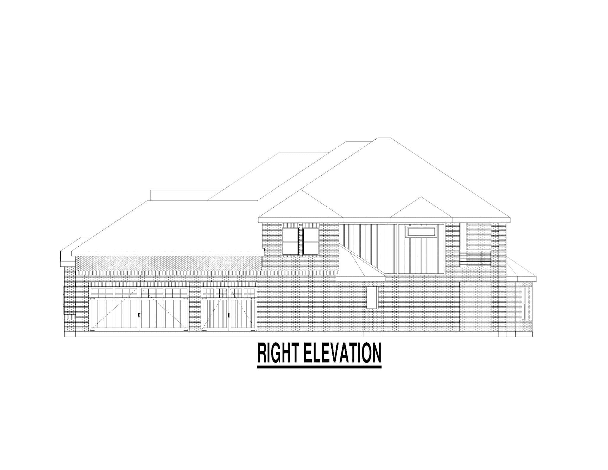 Home Plan Right Elevation of this 4-Bedroom,4196 Sq Ft Plan -195-1335