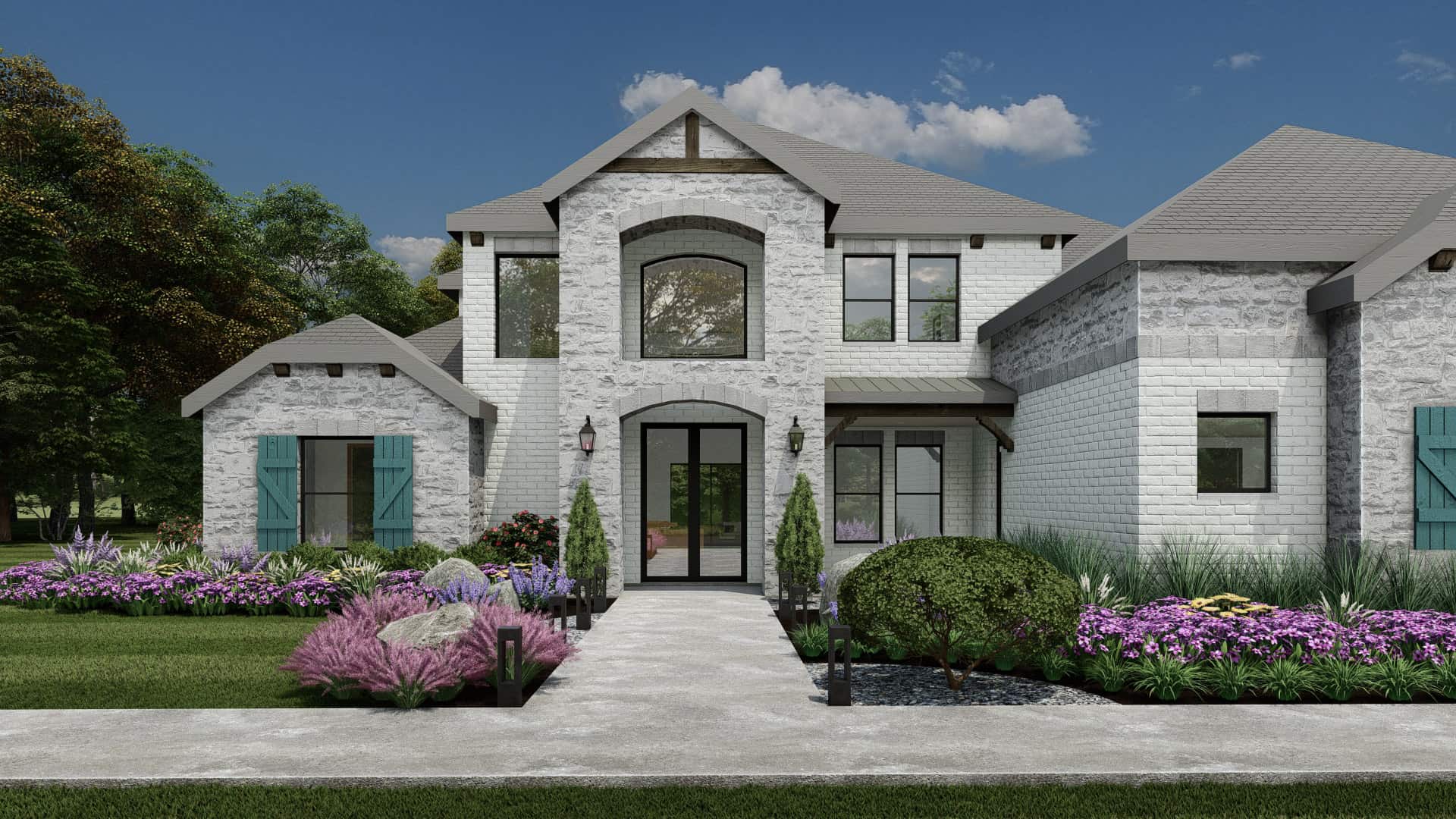 Front Door of this 4-Bedroom,4196 Sq Ft Plan -195-1335