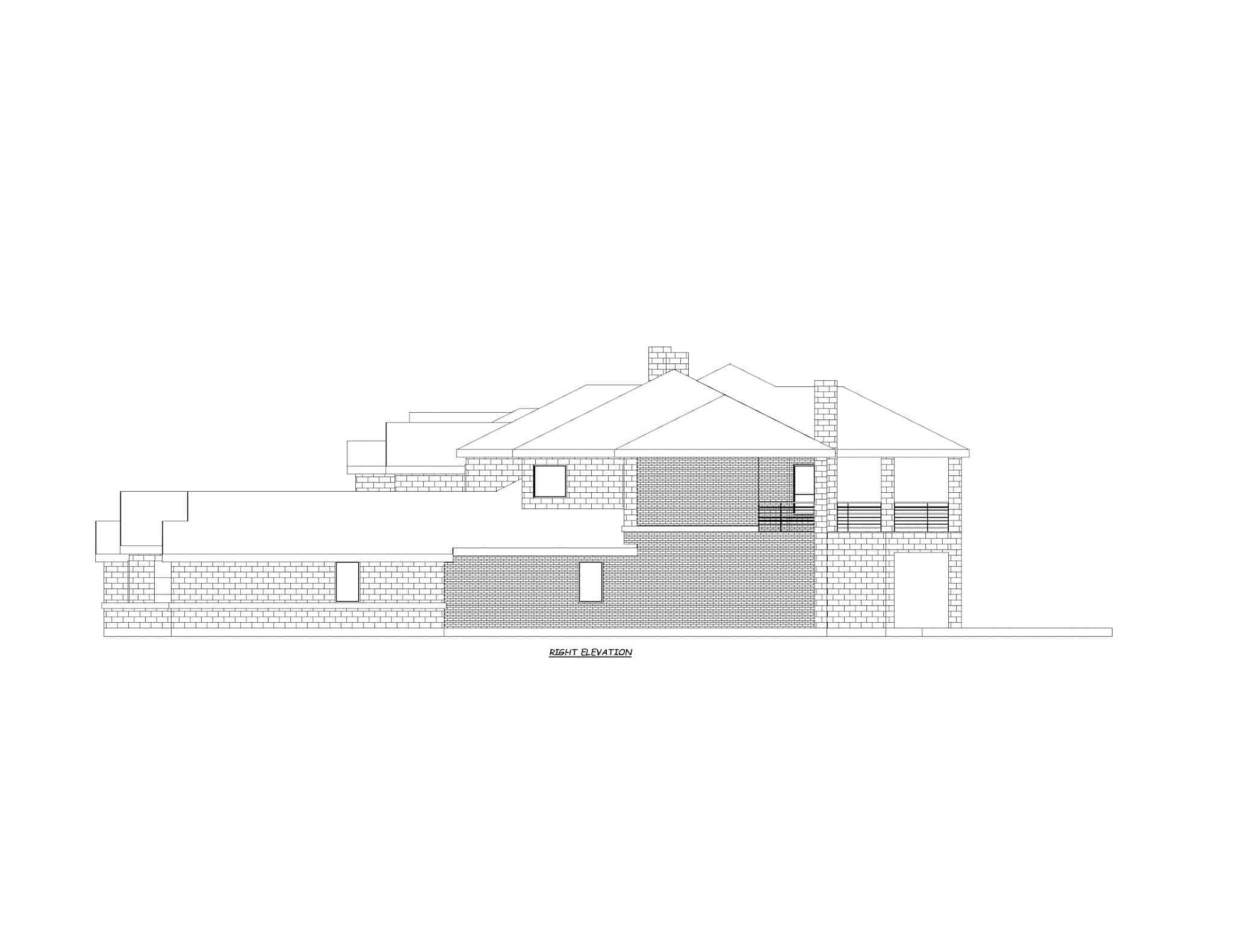 Home Plan Right Elevation of this 4-Bedroom,6179 Sq Ft Plan -195-1337