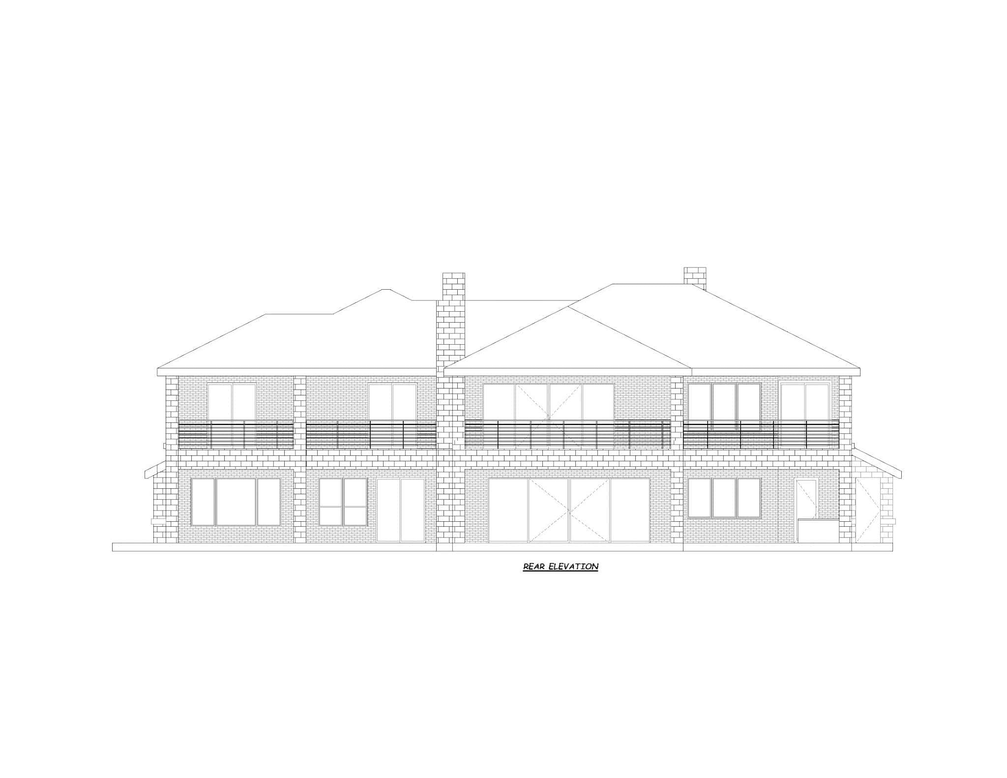 Home Plan Rear Elevation of this 4-Bedroom,6179 Sq Ft Plan -195-1337