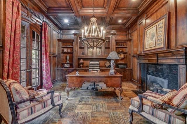Home Office of this 4-Bedroom,6093 Sq Ft Plan -195-1339