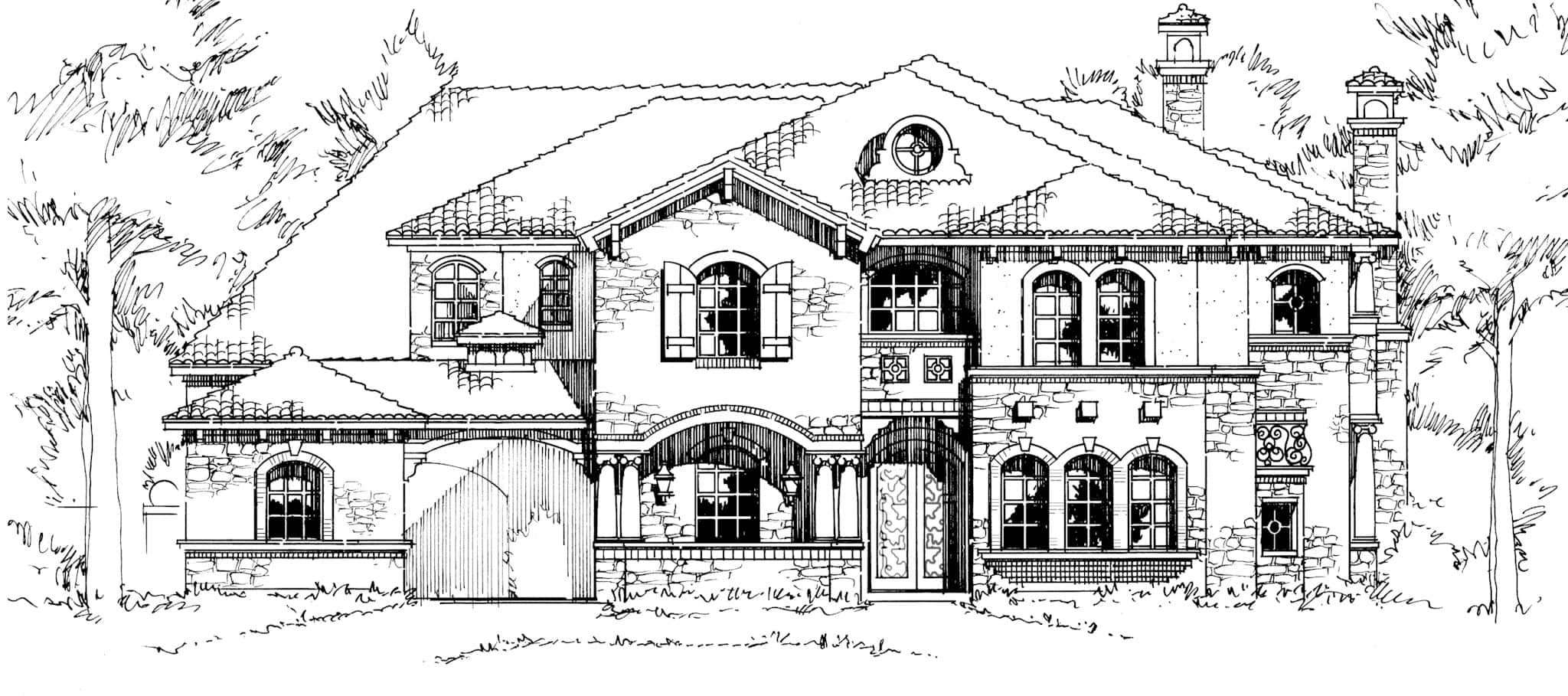 Front View of this 4-Bedroom,6093 Sq Ft Plan -195-1339