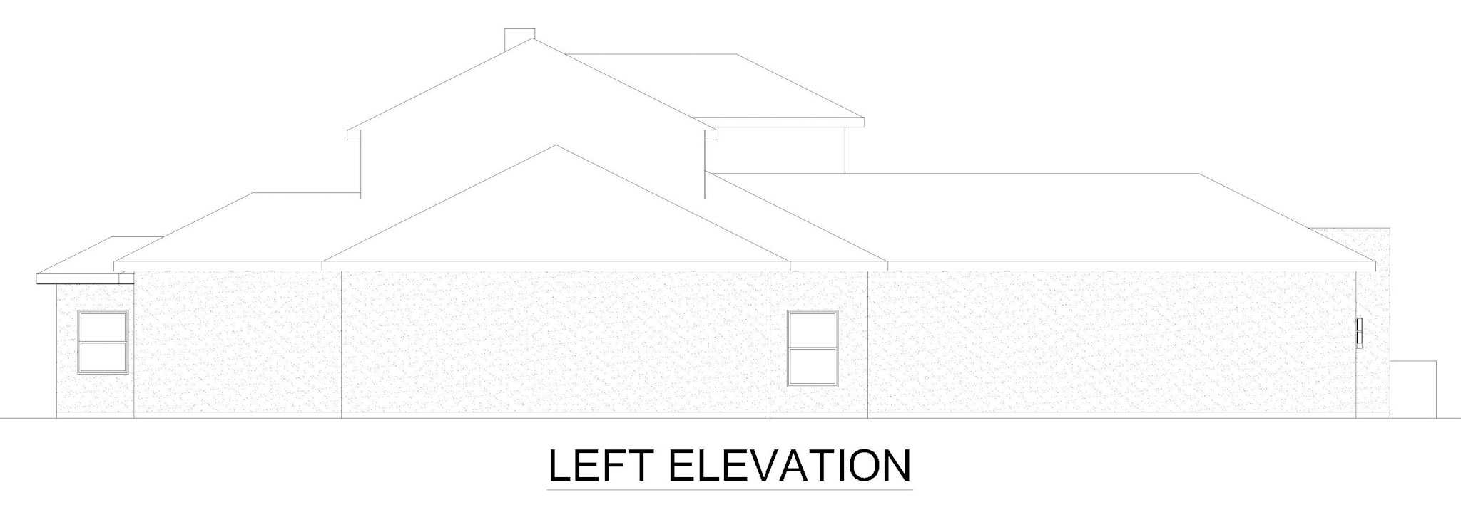 Home Plan Left Elevation of this 4-Bedroom,4768 Sq Ft Plan -195-1340