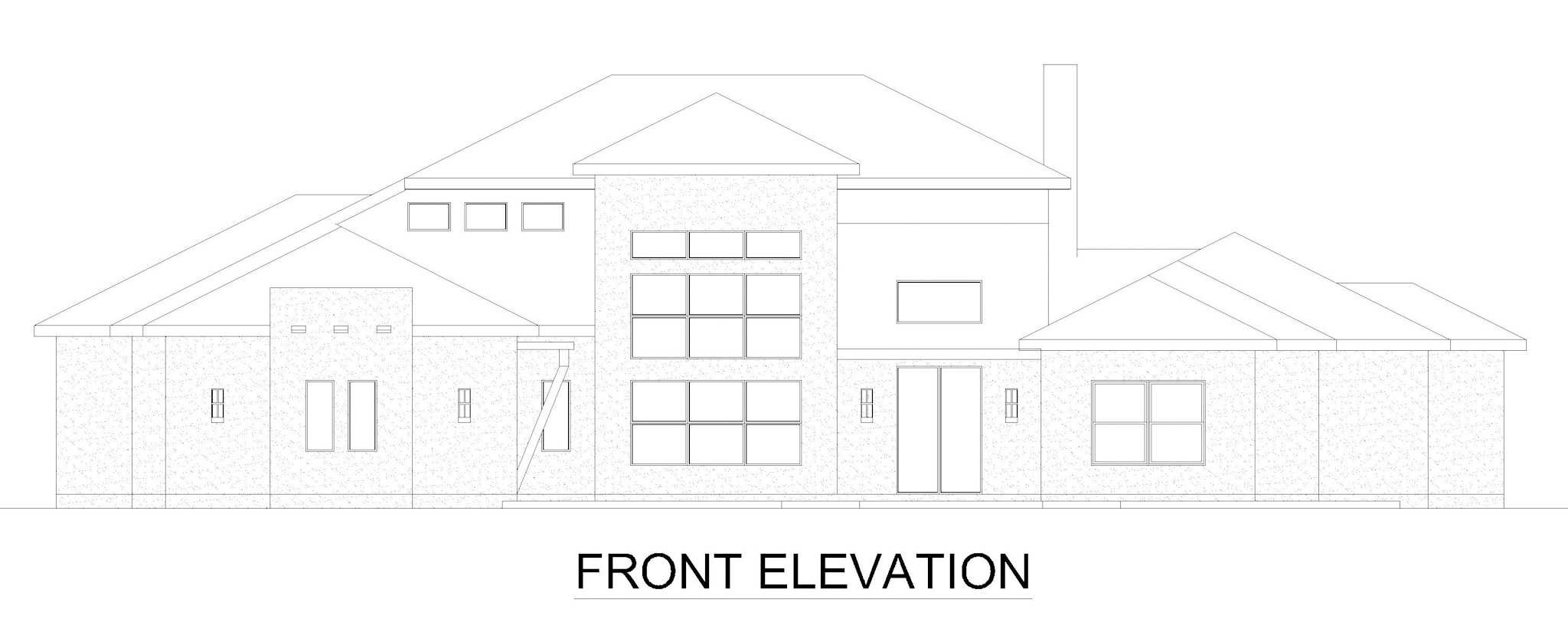 Home Plan Front Elevation of this 4-Bedroom,4768 Sq Ft Plan -195-1340