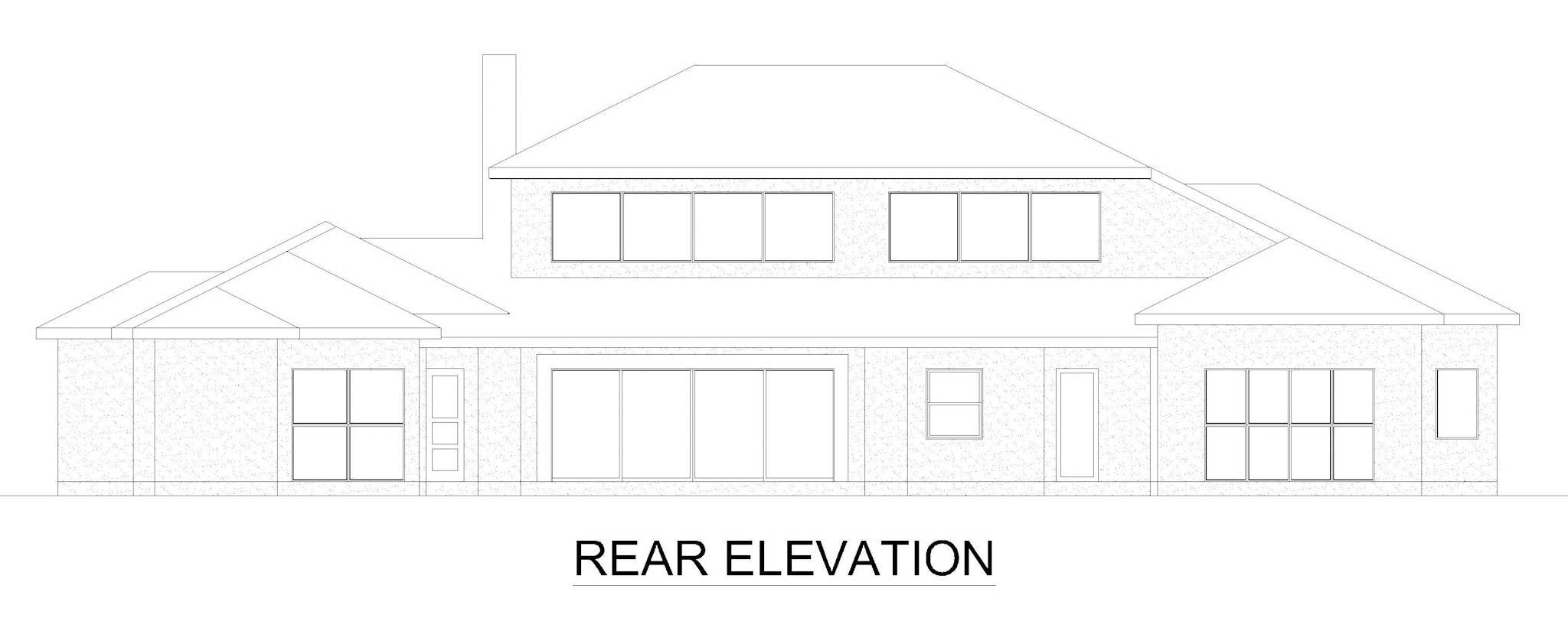 Home Plan Rear Elevation of this 4-Bedroom,4768 Sq Ft Plan -195-1340