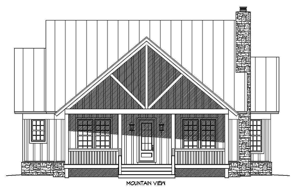 Home Plan Front Elevation of this 3-Bedroom,1972 Sq Ft Plan -196-1009