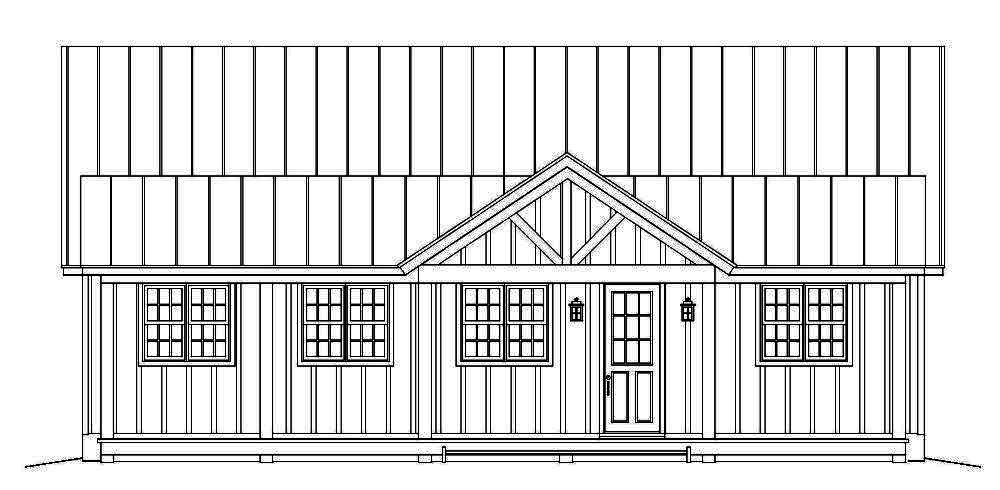 Home Plan Front Elevation of this 2-Bedroom,2033 Sq Ft Plan -196-1013