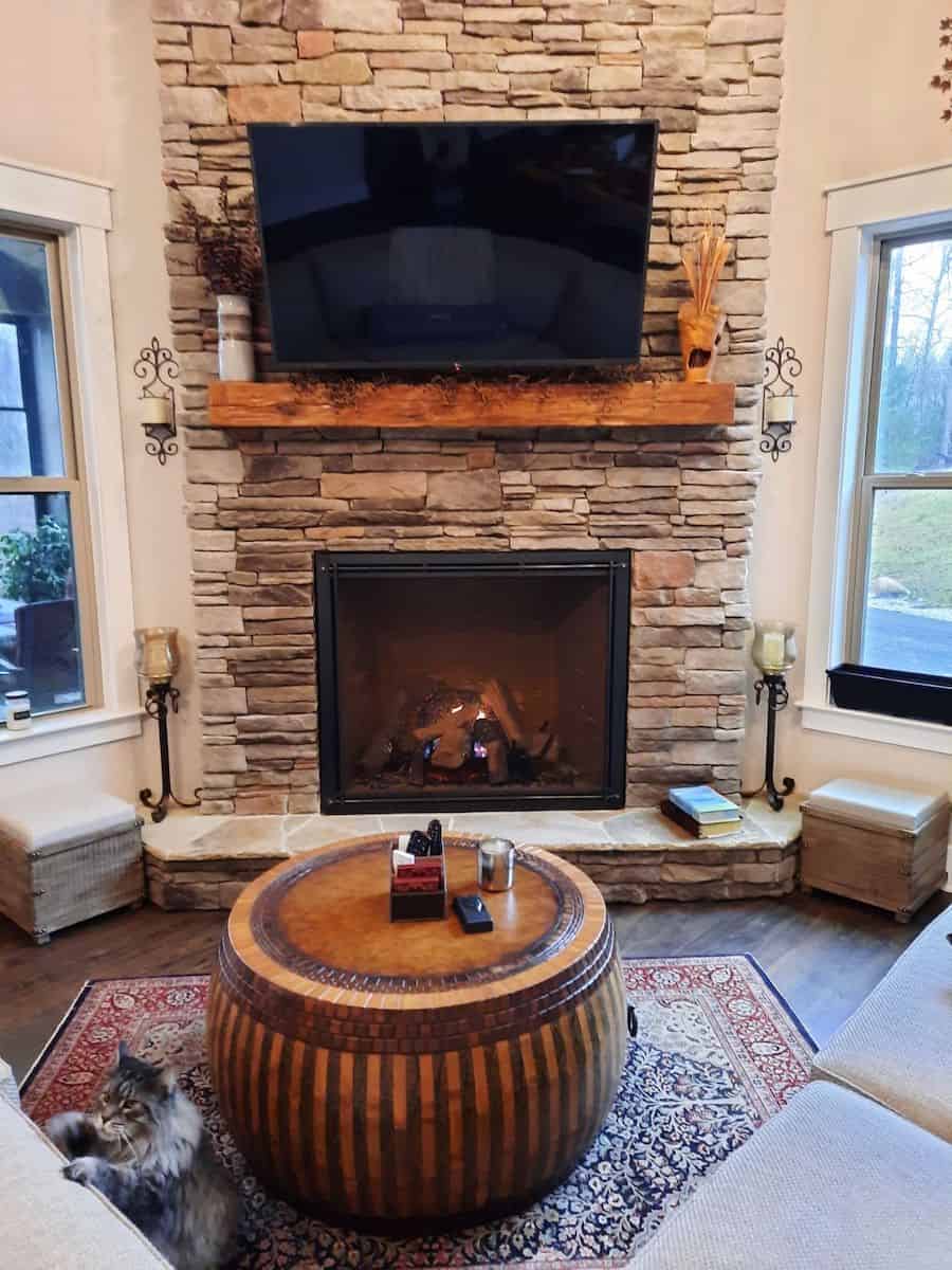 Great Room: Fireplace of this 2-Bedroom,2033 Sq Ft Plan -196-1013