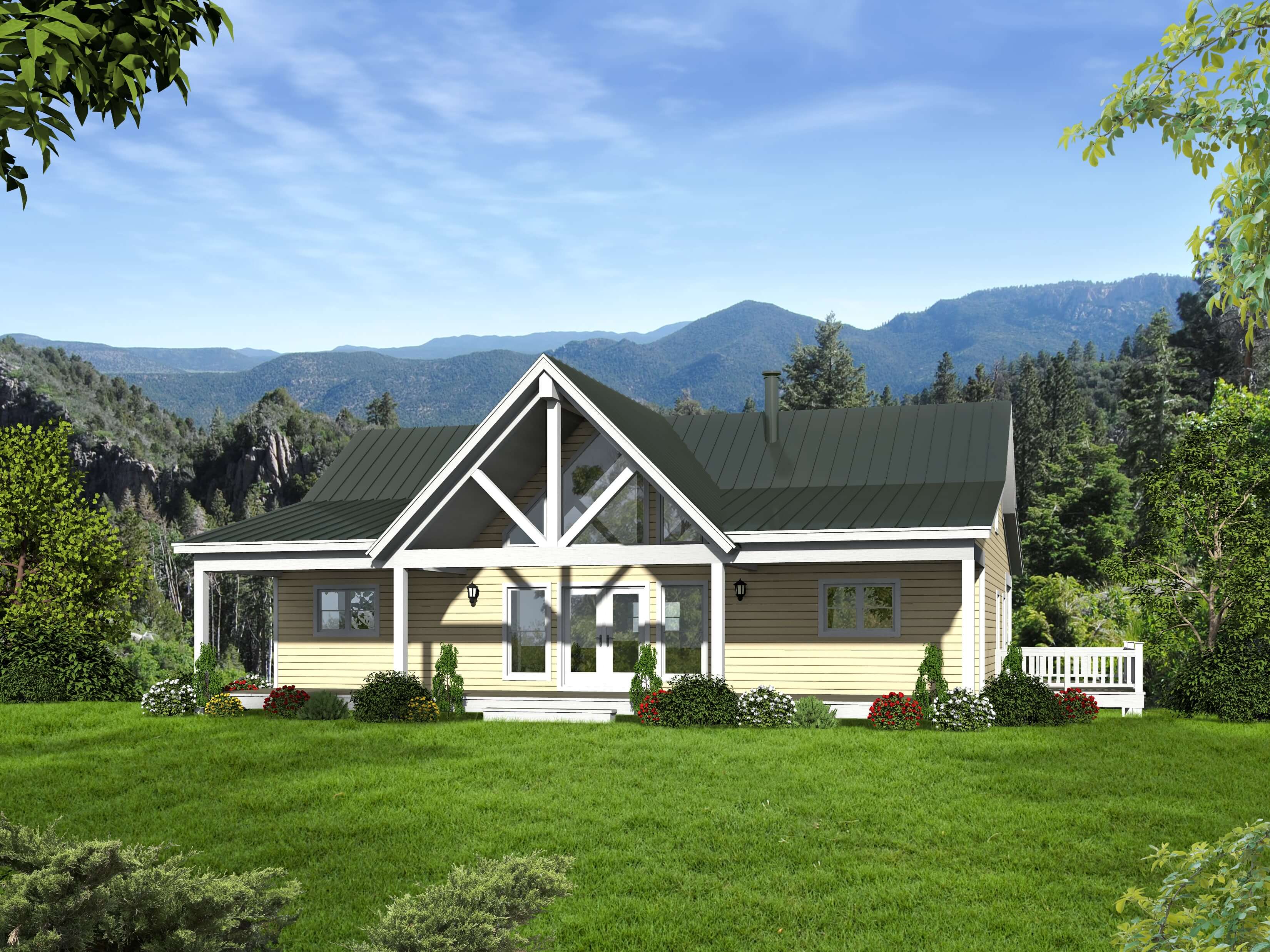 Small Homes Style house (ThePlanCollection: Plan #196-1014)
