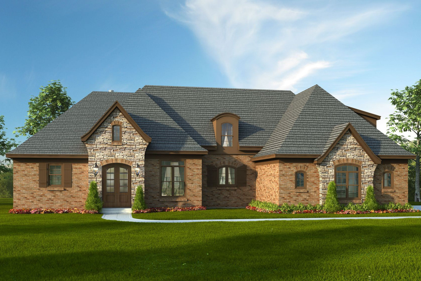 European home (ThePlanCollection: Plan #196-1021)