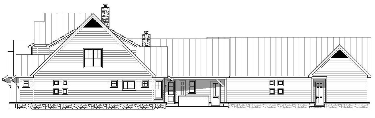 Home Plan Right Elevation of this 5-Bedroom,5317 Sq Ft Plan -196-1024