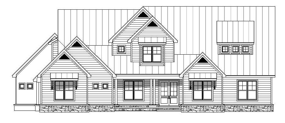 Home Plan Front Elevation of this 5-Bedroom,5317 Sq Ft Plan -196-1024