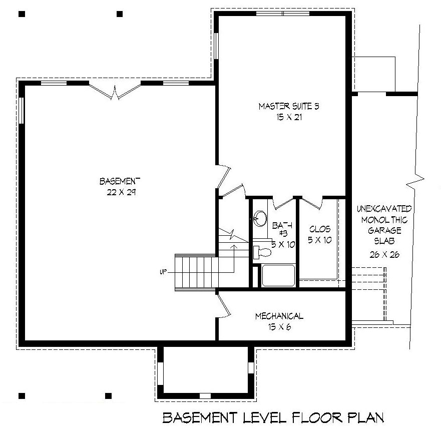 Floor Plan Basement of Luxury Plan #196-1025