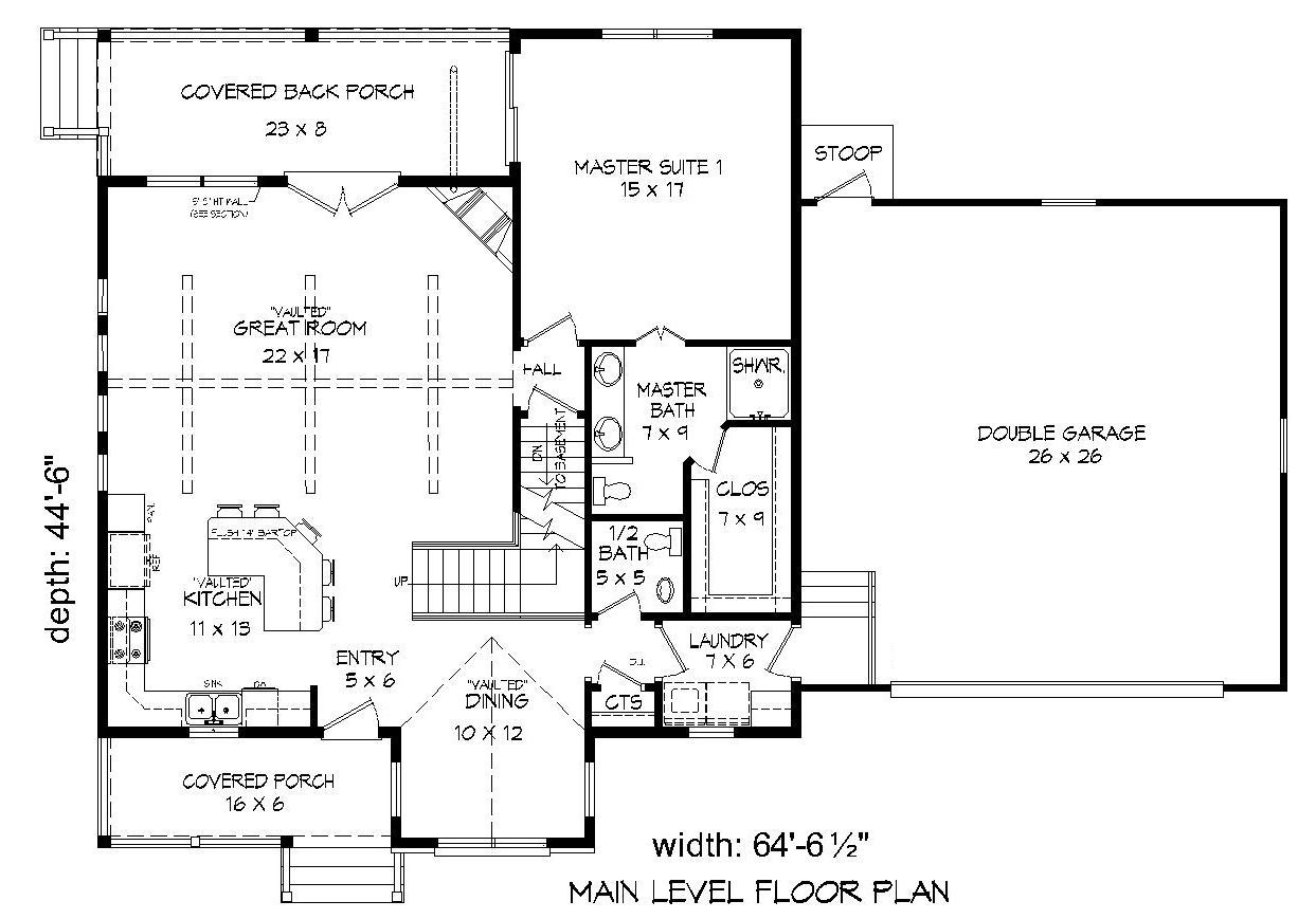 Floor Plan First Story of Luxury Plan #196-1025
