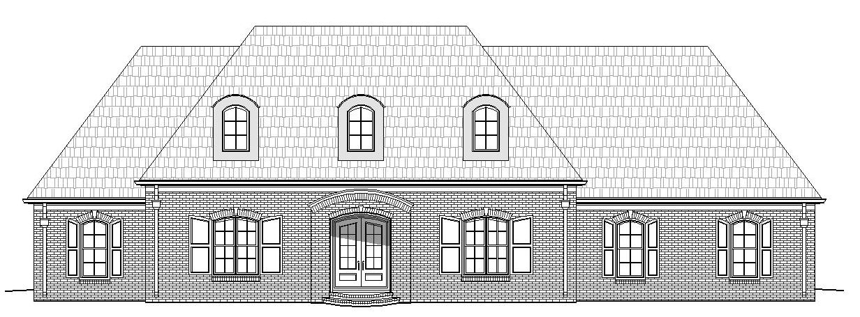 Home Plan Front Elevation of this 5-Bedroom,5444 Sq Ft Plan -196-1026