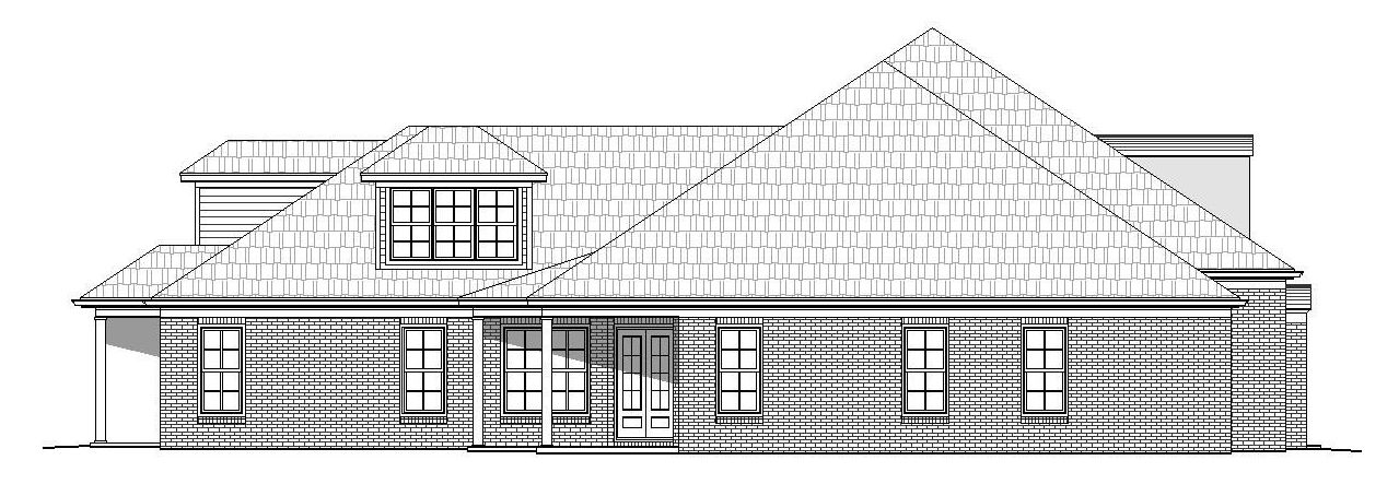 Home Plan Left Elevation of this 5-Bedroom,5444 Sq Ft Plan -196-1026
