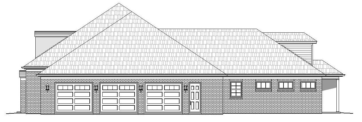 Home Plan Right Elevation of this 5-Bedroom,5444 Sq Ft Plan -196-1026