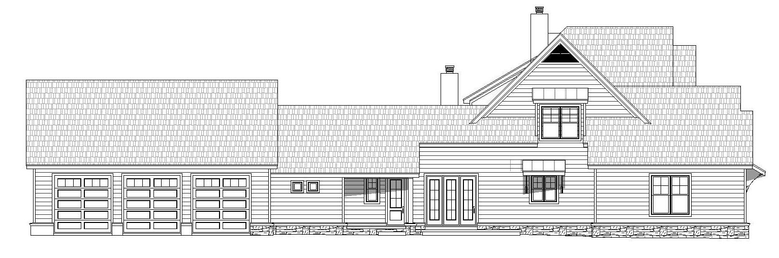 Home Plan Left Elevation of this 5-Bedroom,5371 Sq Ft Plan -196-1029