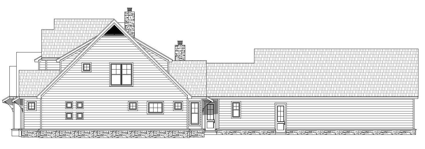 Home Plan Right Elevation of this 5-Bedroom,5371 Sq Ft Plan -196-1029