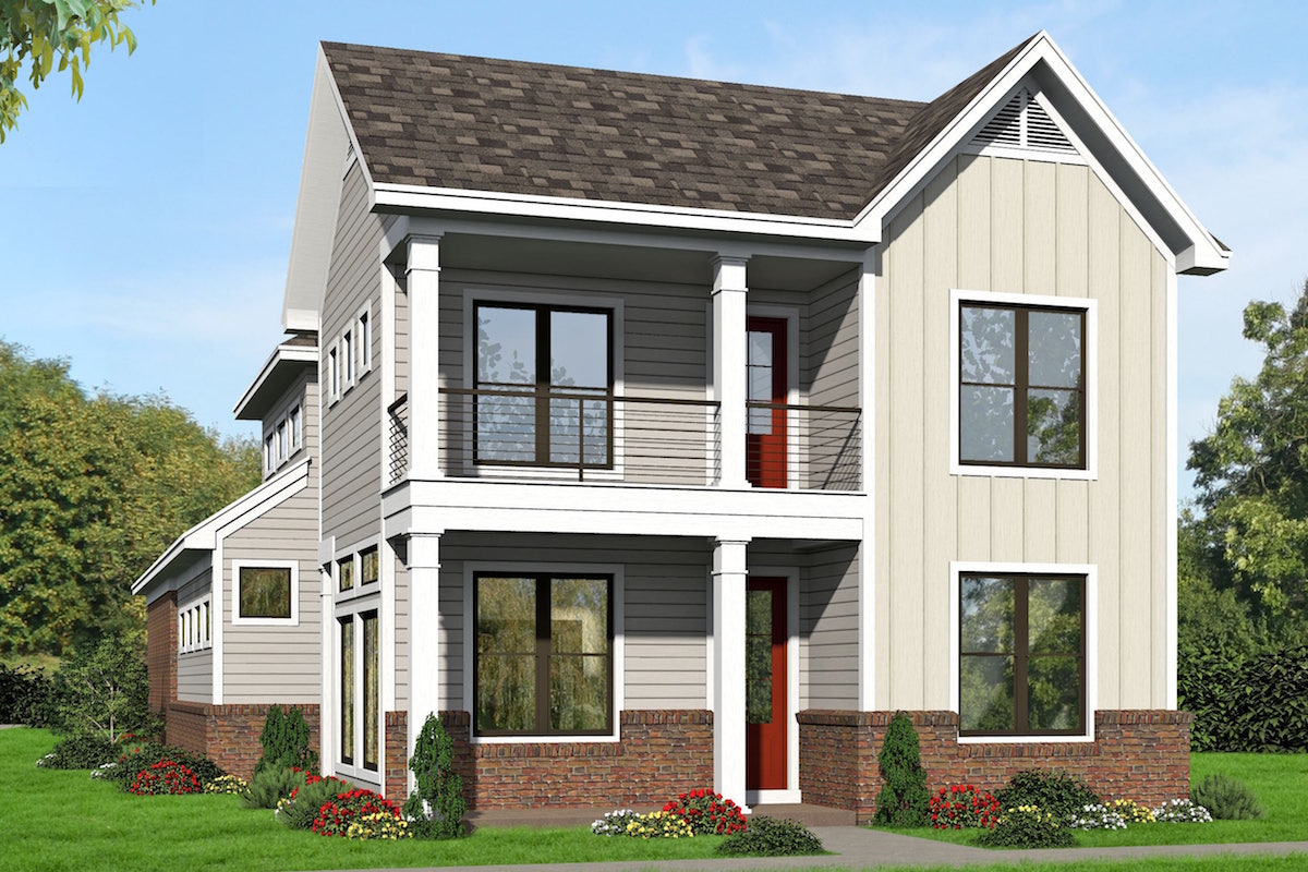 Contemporary home (ThePlanCollection: Plan #196-1032)