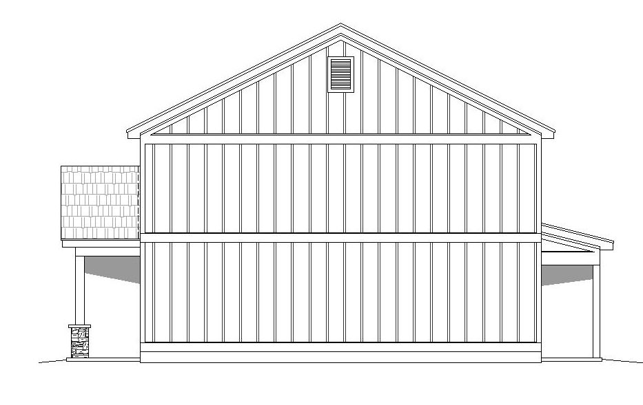 Home Plan Right Elevation of this 8-Bedroom,4080 Sq Ft Plan -196-1034