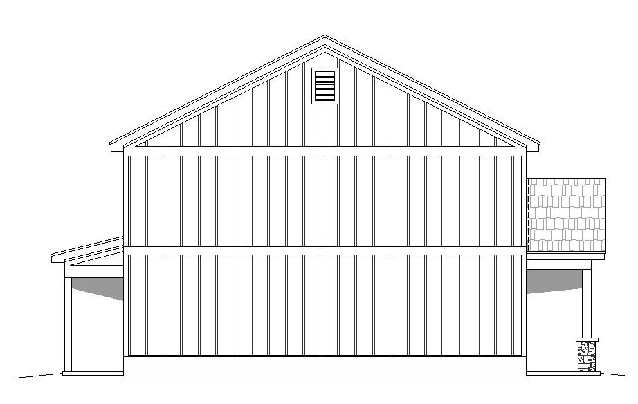 Home Plan Left Elevation of this 8-Bedroom,4080 Sq Ft Plan -196-1034