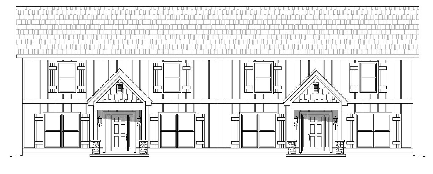 Home Plan Front Elevation of this 8-Bedroom,4080 Sq Ft Plan -196-1034