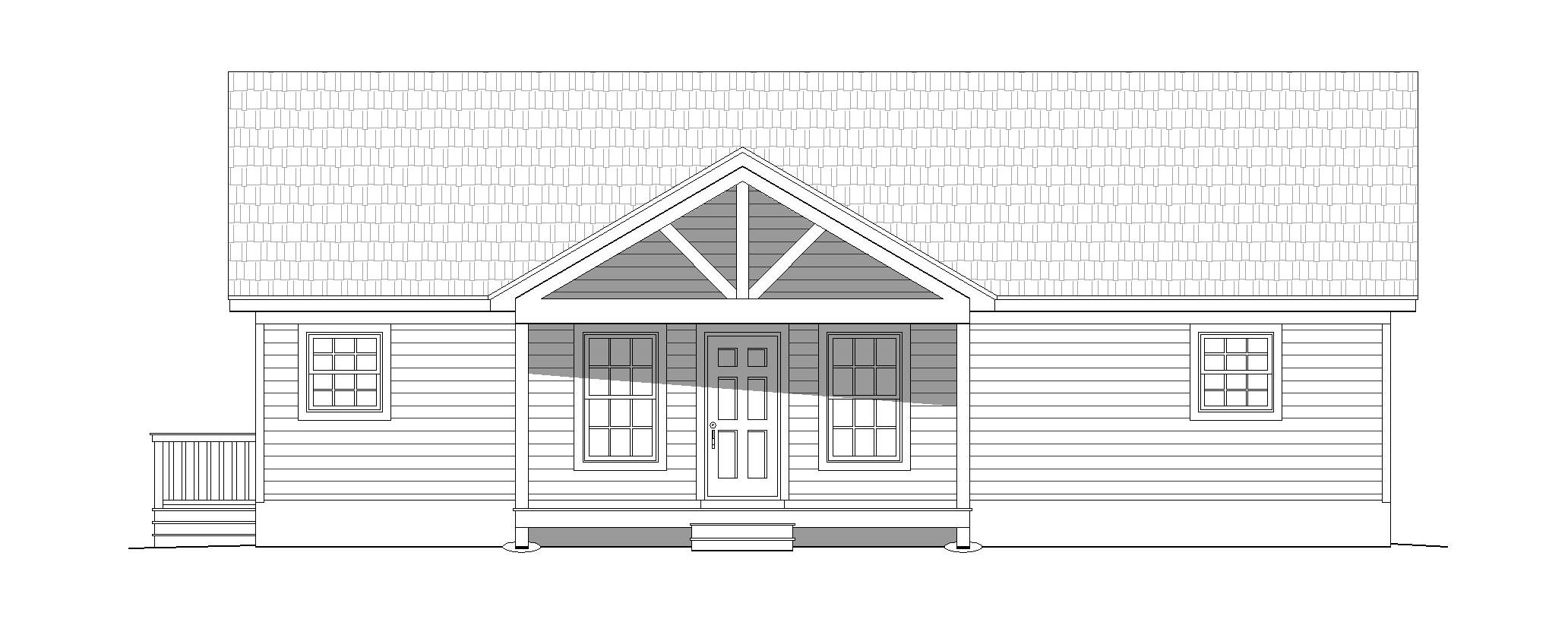 Home Plan Front Elevation of this 3-Bedroom,2522 Sq Ft Plan -196-1035