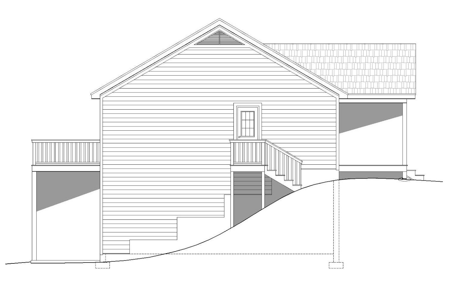Home Plan Left Elevation of this 3-Bedroom,2522 Sq Ft Plan -196-1035