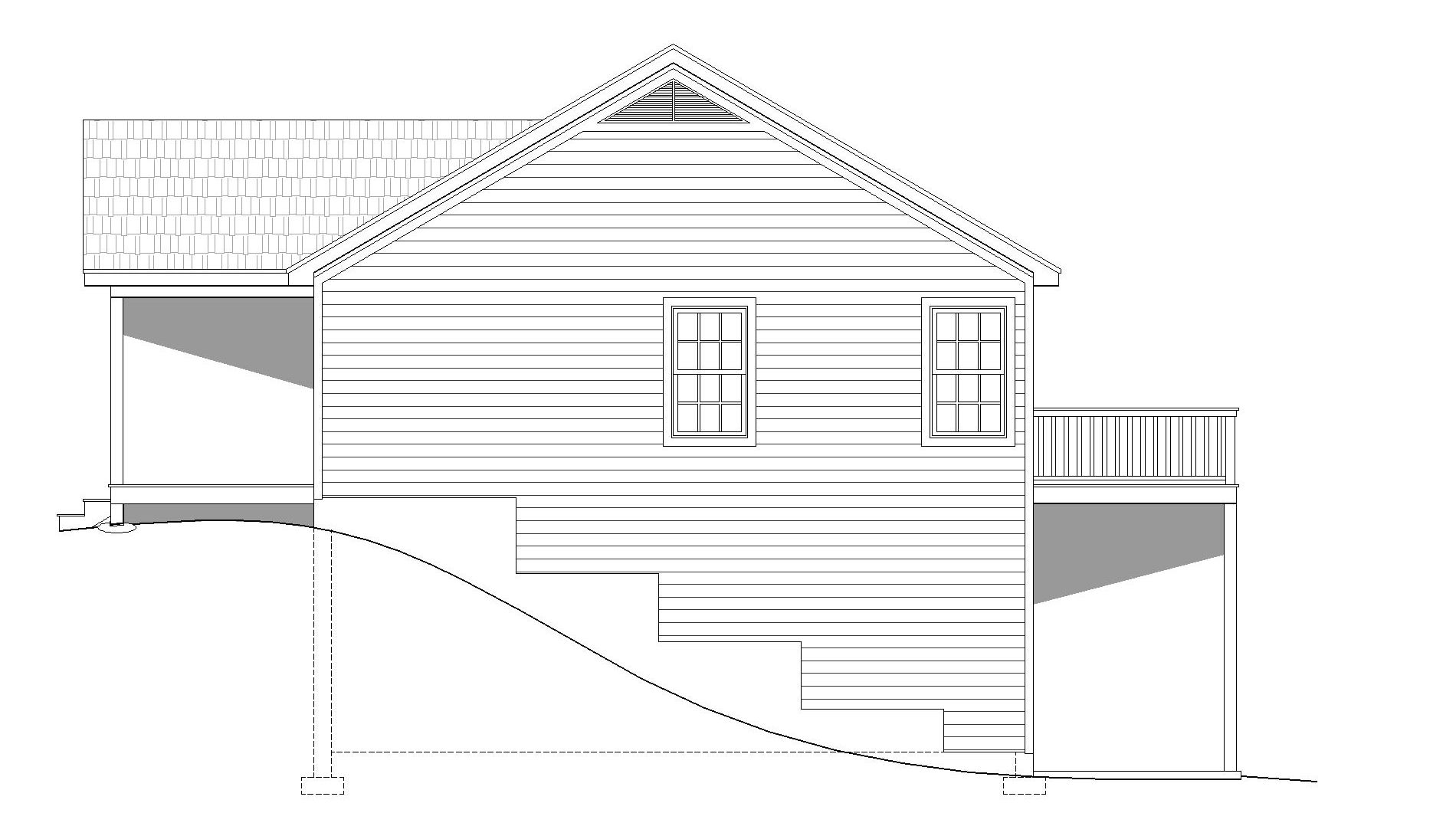 Home Plan Right Elevation of this 3-Bedroom,2522 Sq Ft Plan -196-1035