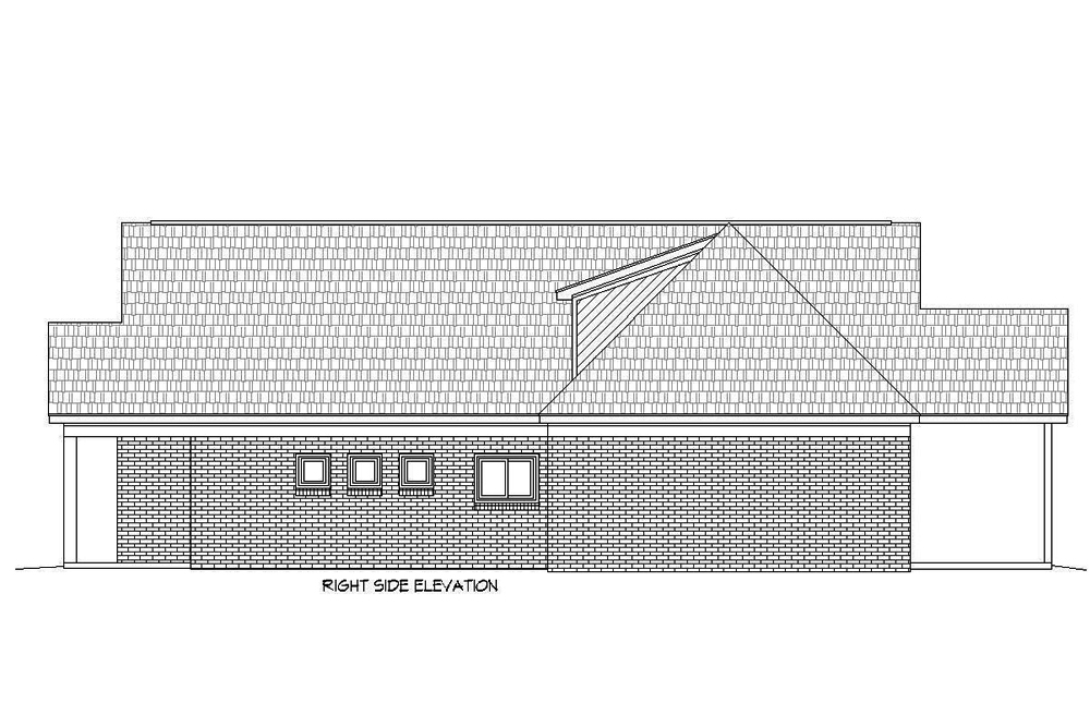 Home Plan Right Elevation of this 3-Bedroom,2367 Sq Ft Plan -196-1037