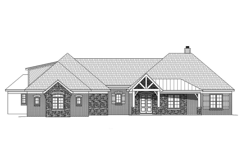 Home Plan Front Elevation of this 3-Bedroom,2775 Sq Ft Plan -196-1038