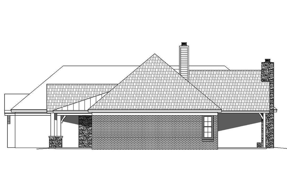 Home Plan Right Elevation of this 3-Bedroom,2775 Sq Ft Plan -196-1038