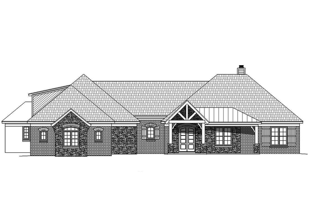 Home Plan Front Elevation of this 3-Bedroom,3275 Sq Ft Plan -196-1039