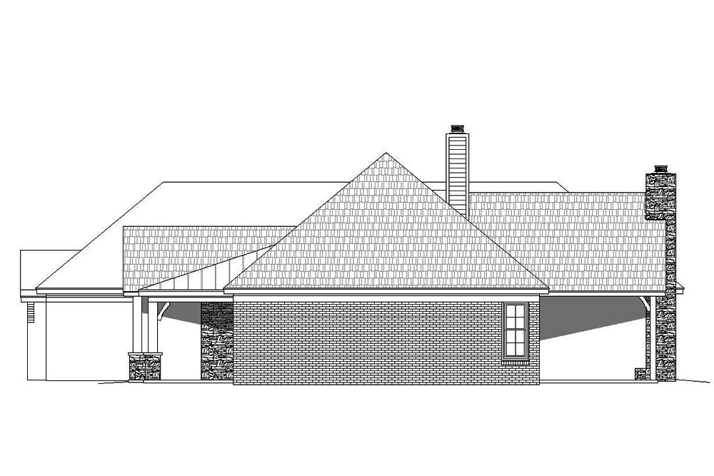 Home Plan Right Elevation of this 3-Bedroom,3275 Sq Ft Plan -196-1039